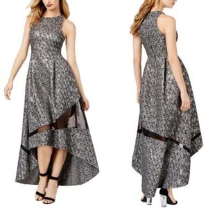 Sachin & Babi | Leopard Metallic Evening Gown